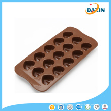 Comercio al por mayor BPA Free Baking Tools Heart Shape Silicone Chocolate Mold